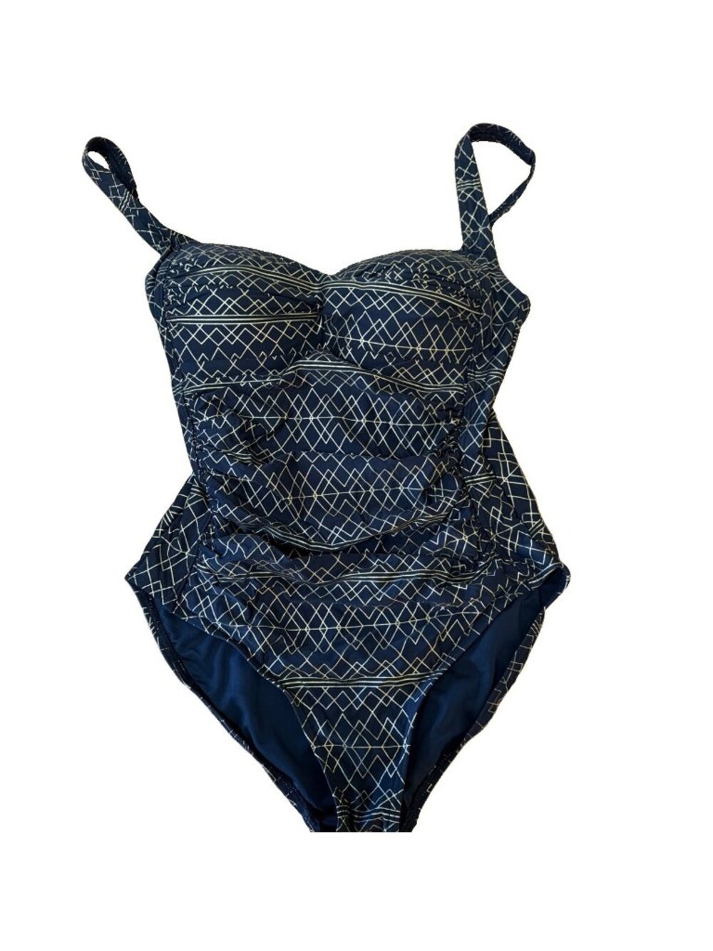 Nip Tuck Swim-Bond Eye Multi Cup Black Gold Metallic 1-Pc. swimsuit, sz 6